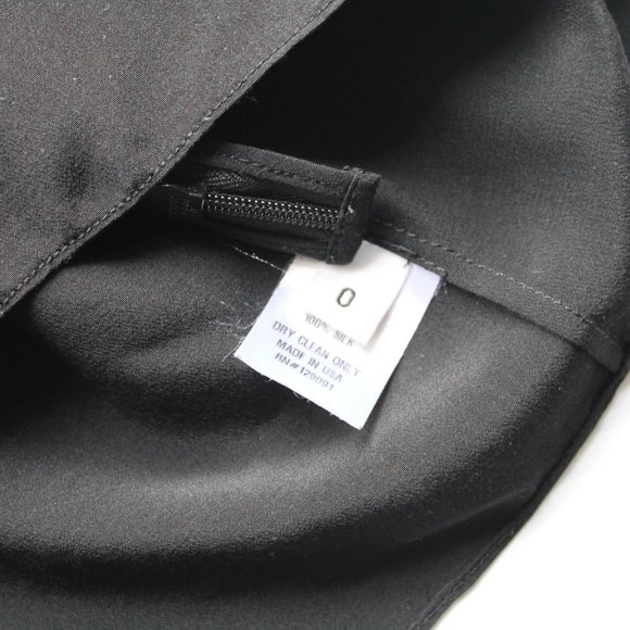 Prabal Gurung Bow Black Silk Blouse Top Size 0 - Picture 6 of 6